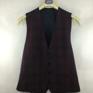 CHALECO-CUADROS GRANATE