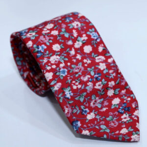 CORBATA-FLORES ROJO