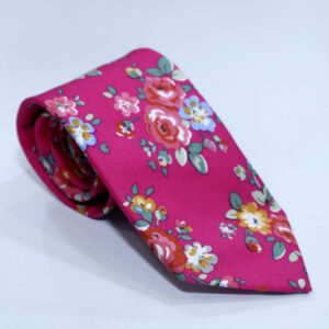 Corbata fucsia de flores FUCSIA