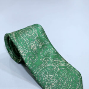 Corbata verde estampada VERDE