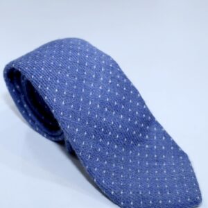 Corbata de lana azul