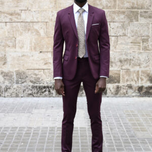 Traje granate elástico GRANATE