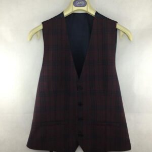 CHALECO-CUADROS GRANATE