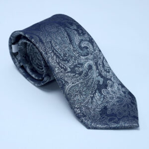 Corbata brocada verde-marino